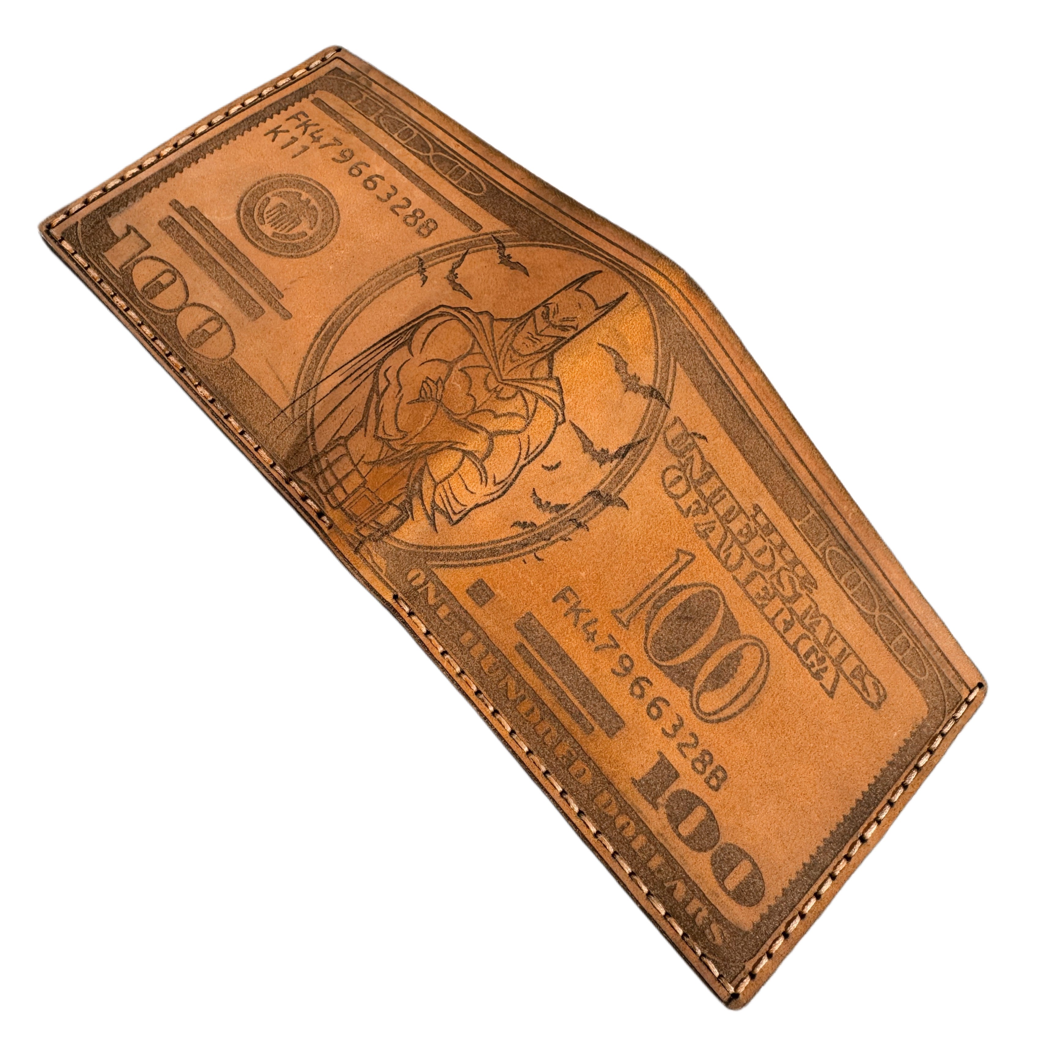 Engraved Leather Bifold Wallet