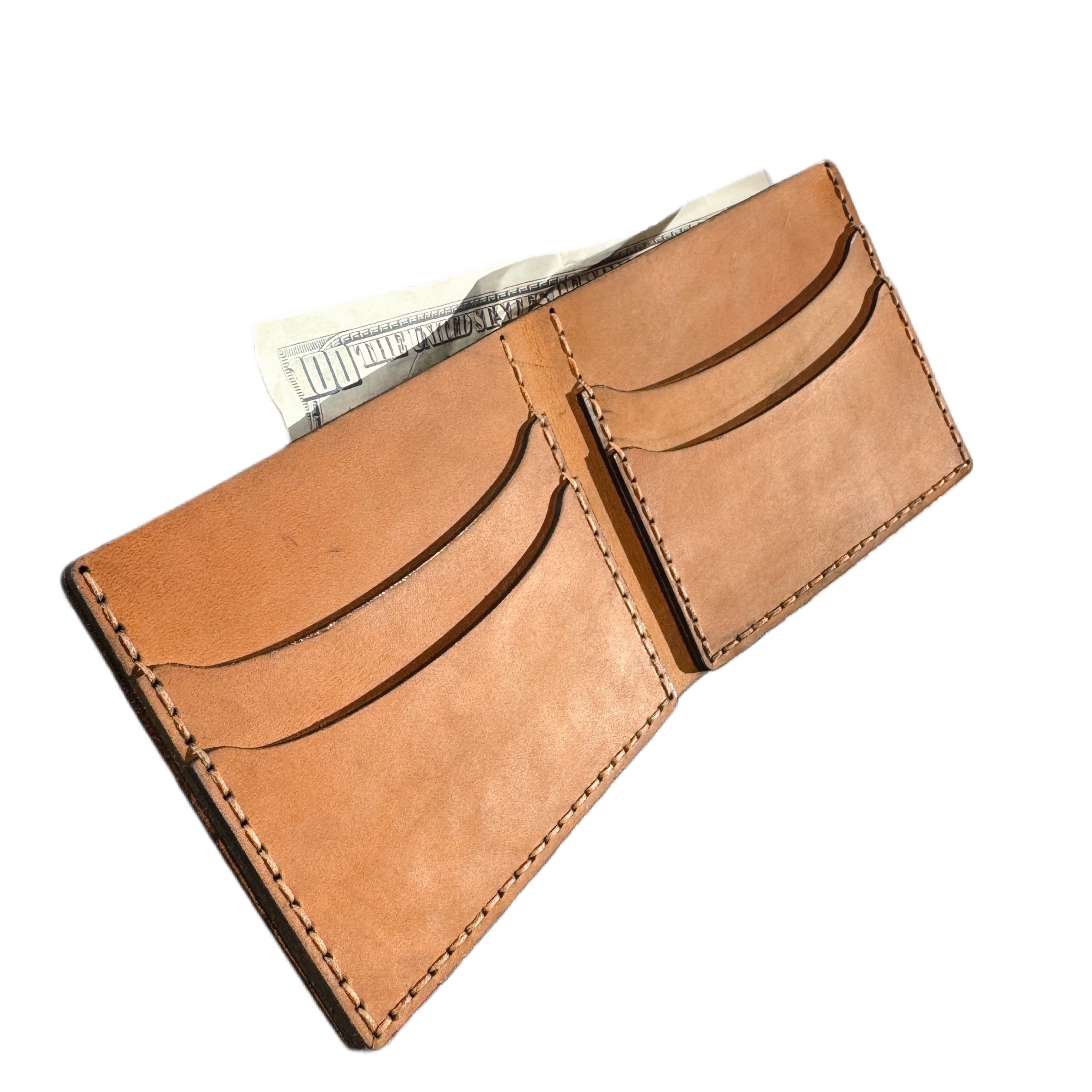 Engraved Leather Bifold Wallet