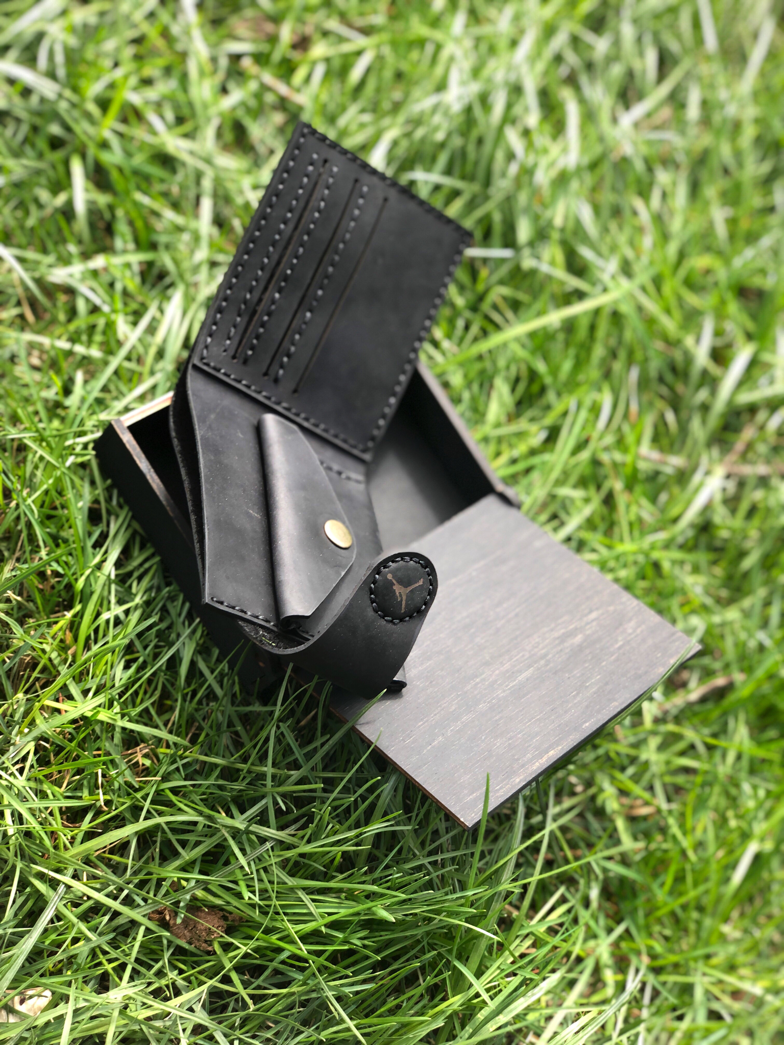 Engraved Silhouette Leather Wallet