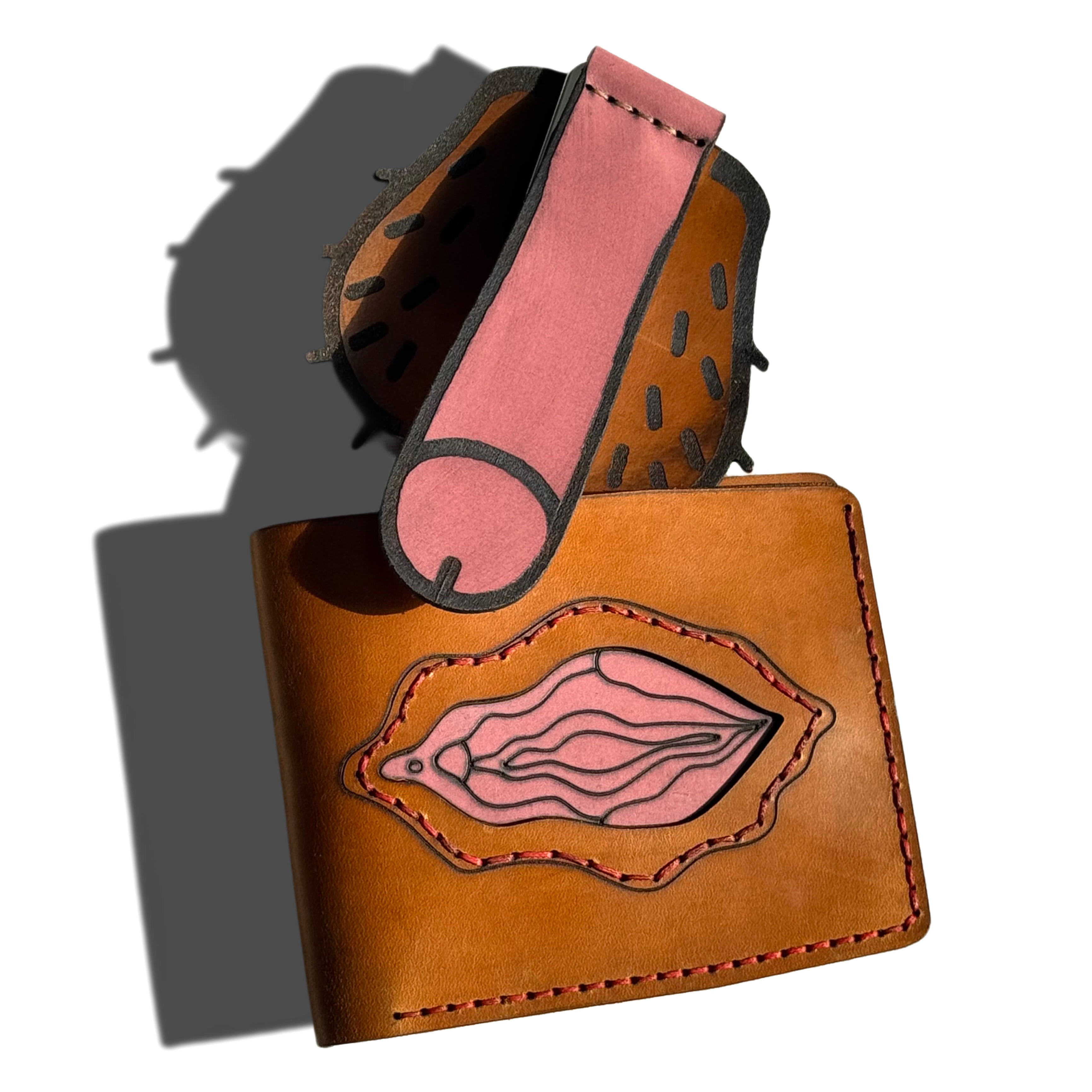 Bold Gift Set: Handcrafted Leather Wallet & Belt Carabiner