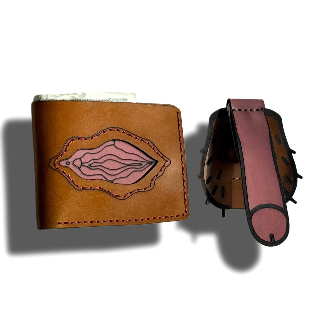 Bold Gift Set: Handcrafted Leather Wallet & Belt Carabiner