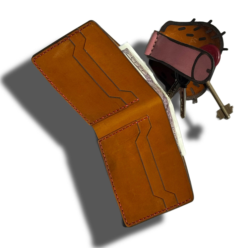 Bold Gift Set: Handcrafted Leather Wallet & Belt Carabiner