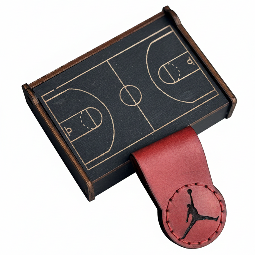 Leather Magnetic Money Clip with Gift Box