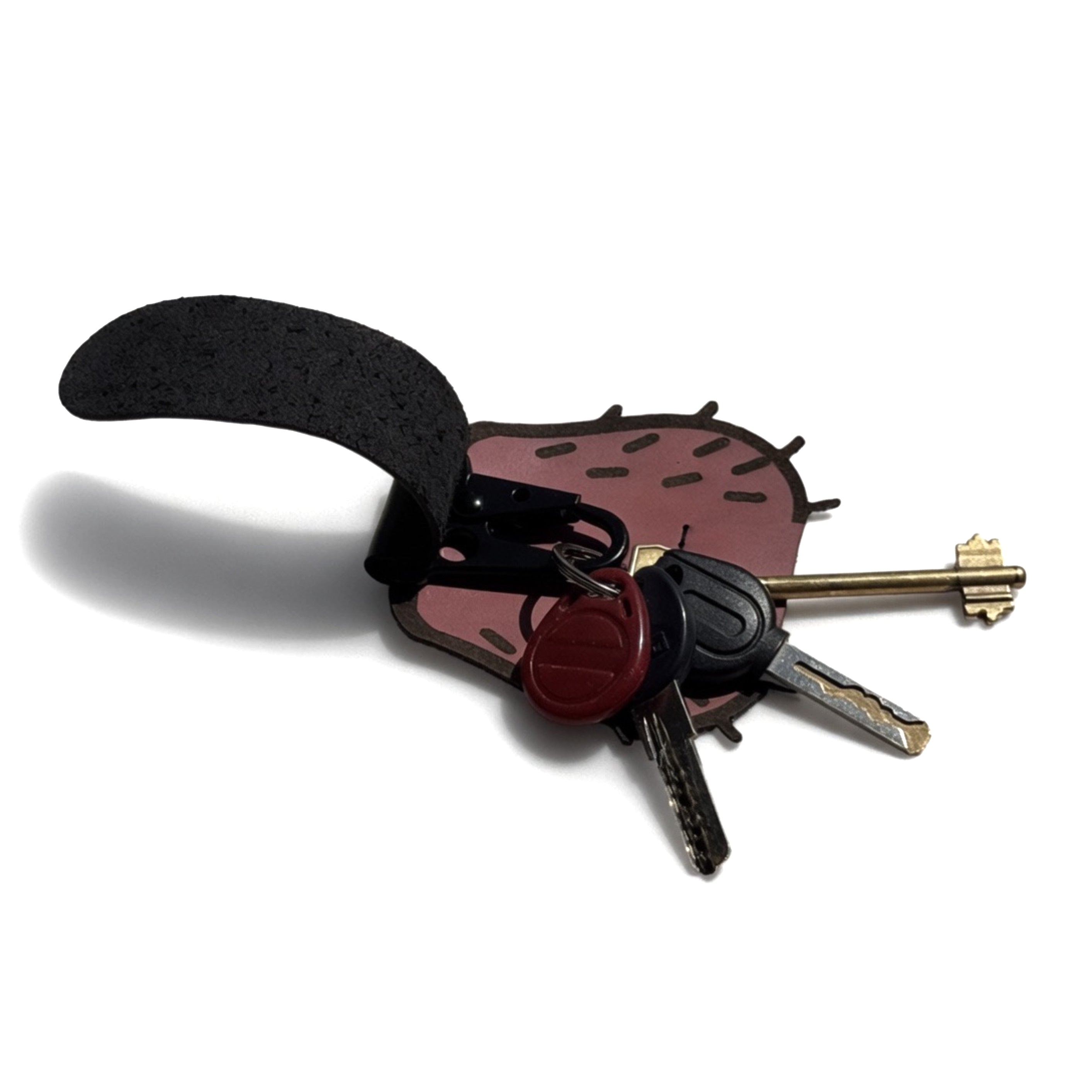 PiBlack Leather Belt Carabiner | Funny Novelty Gag Gift