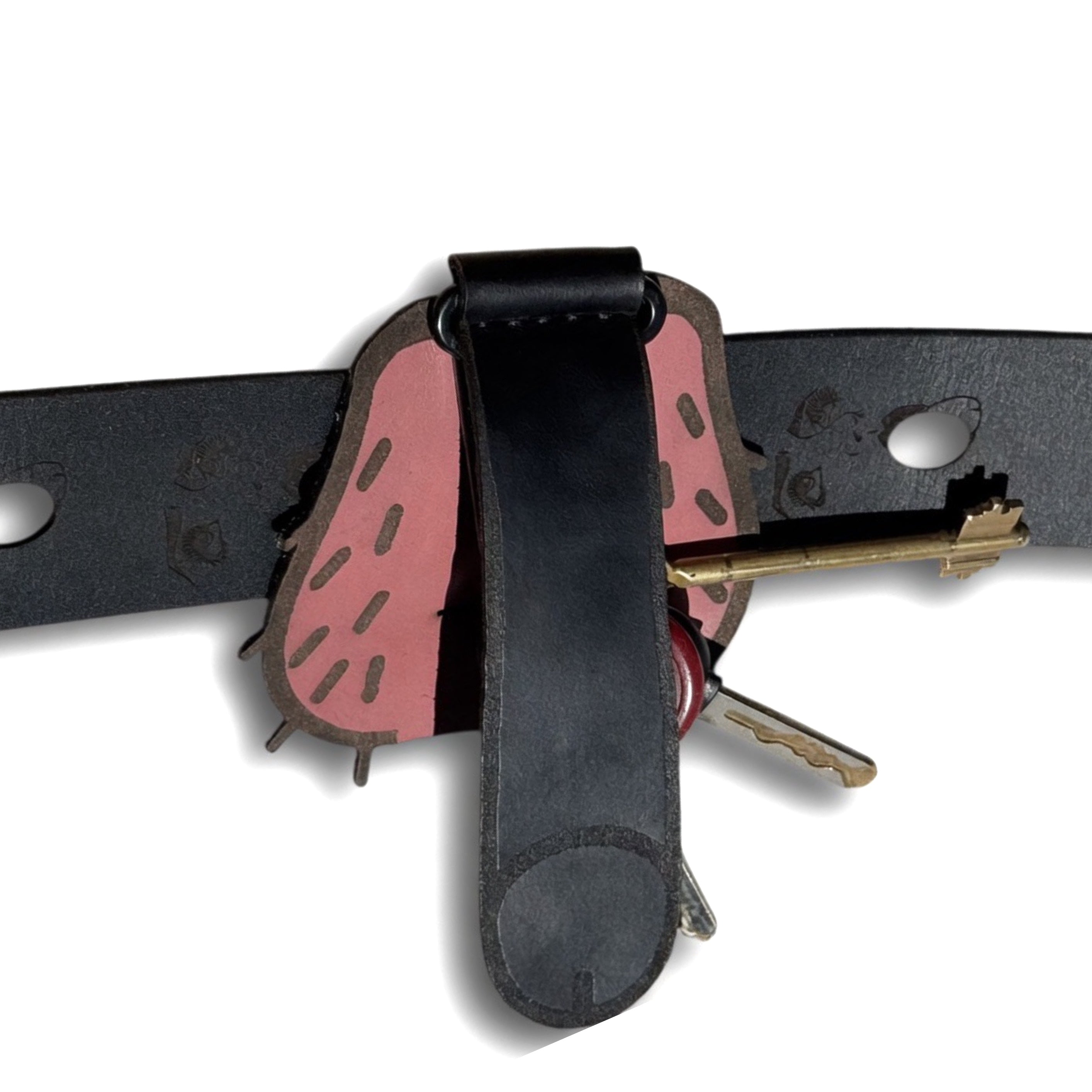 PiBlack Leather Belt Carabiner | Funny Novelty Gag Gift