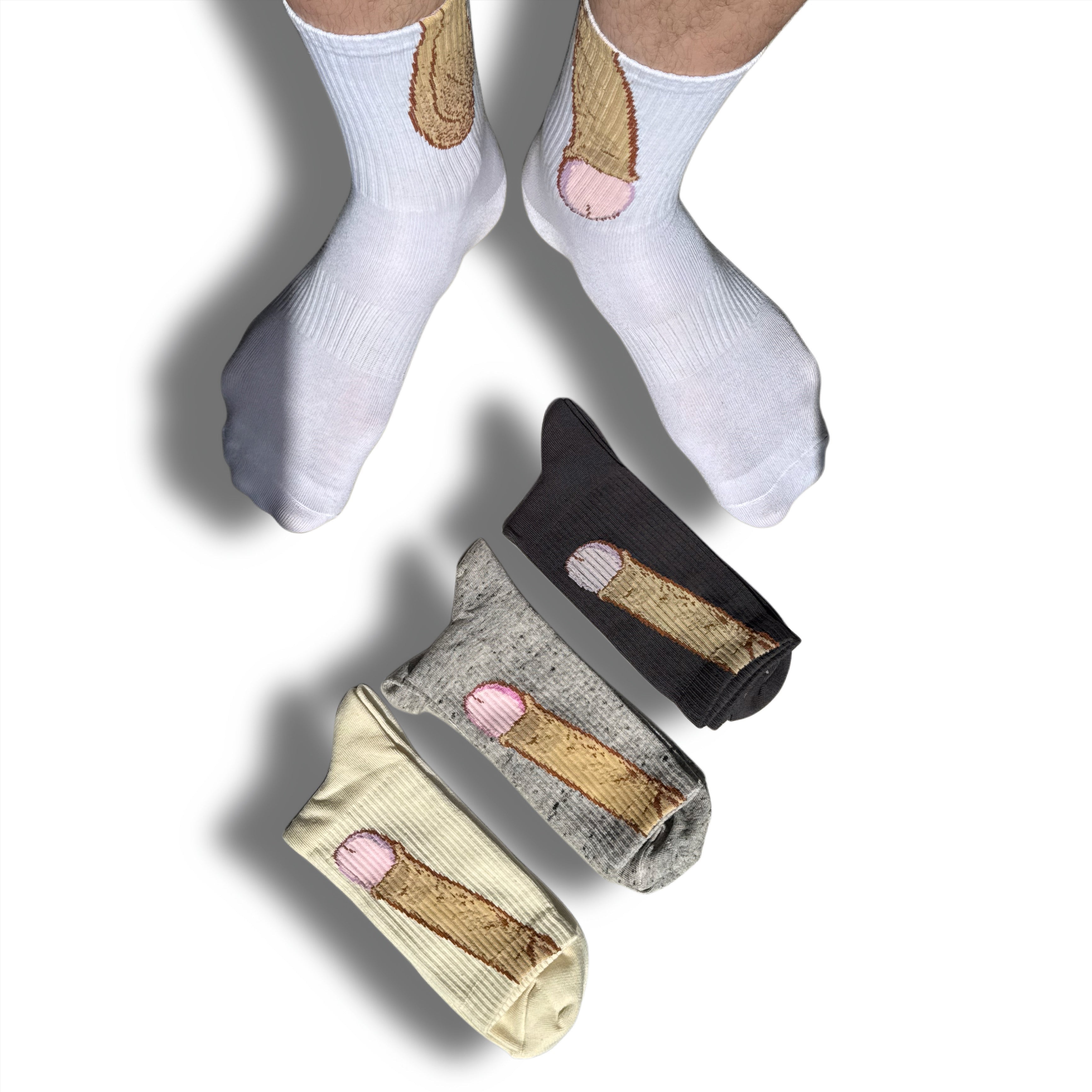 Cheeky Mushroom Socks | Funny Gag Gift Novelty Socks for Men