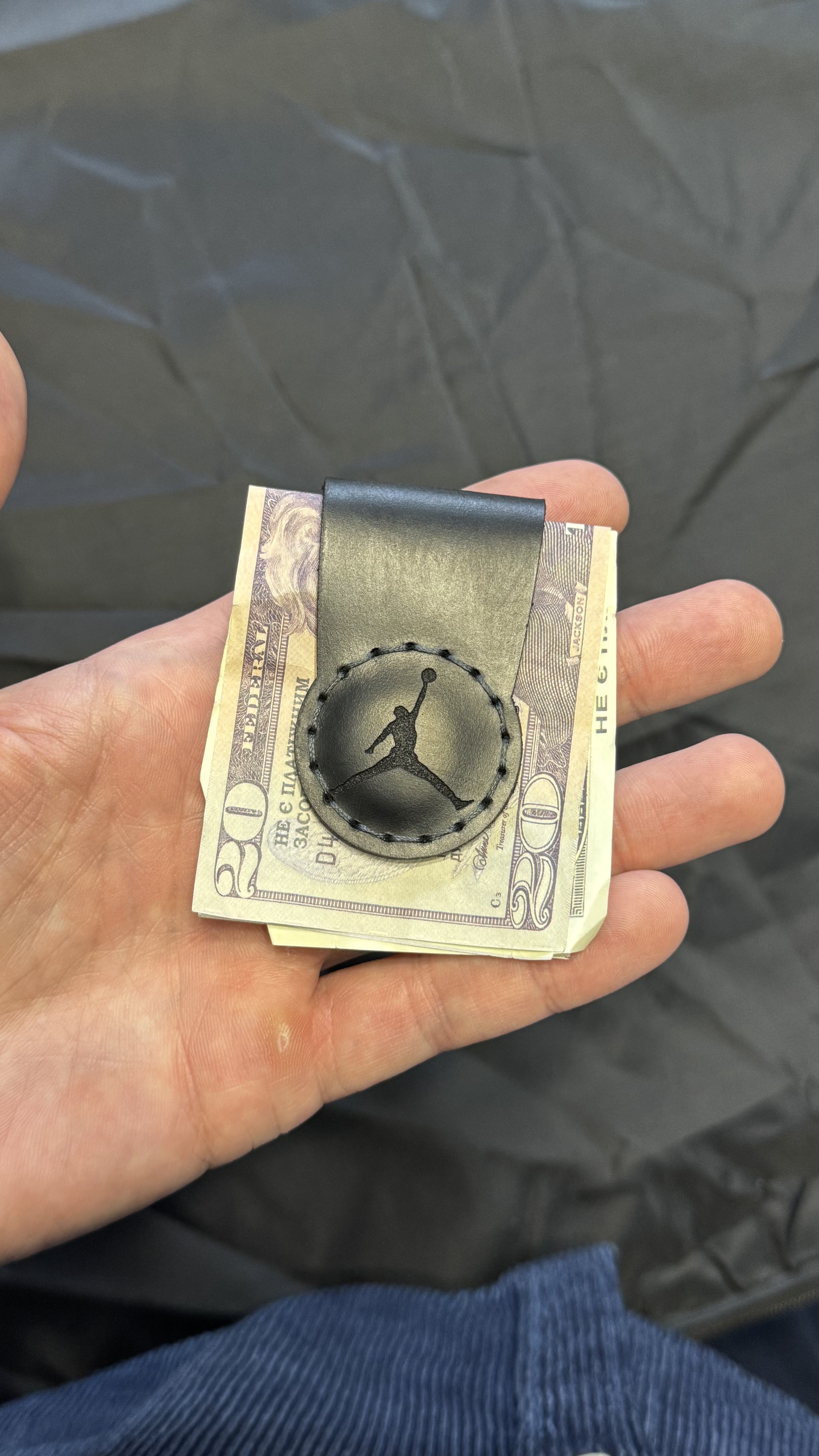 Custom Leather Magnetic Money Clip