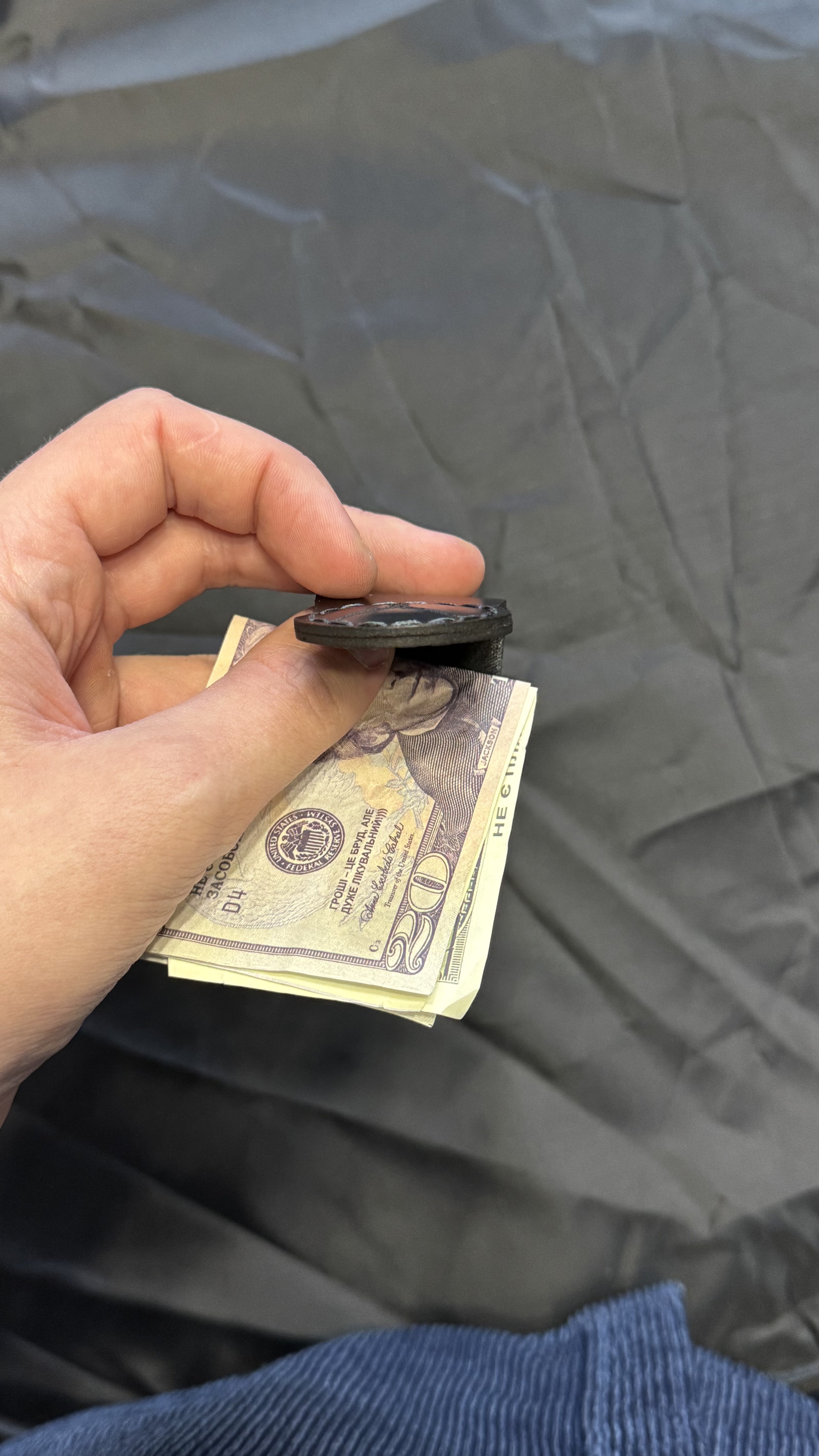 Custom Leather Magnetic Money Clip