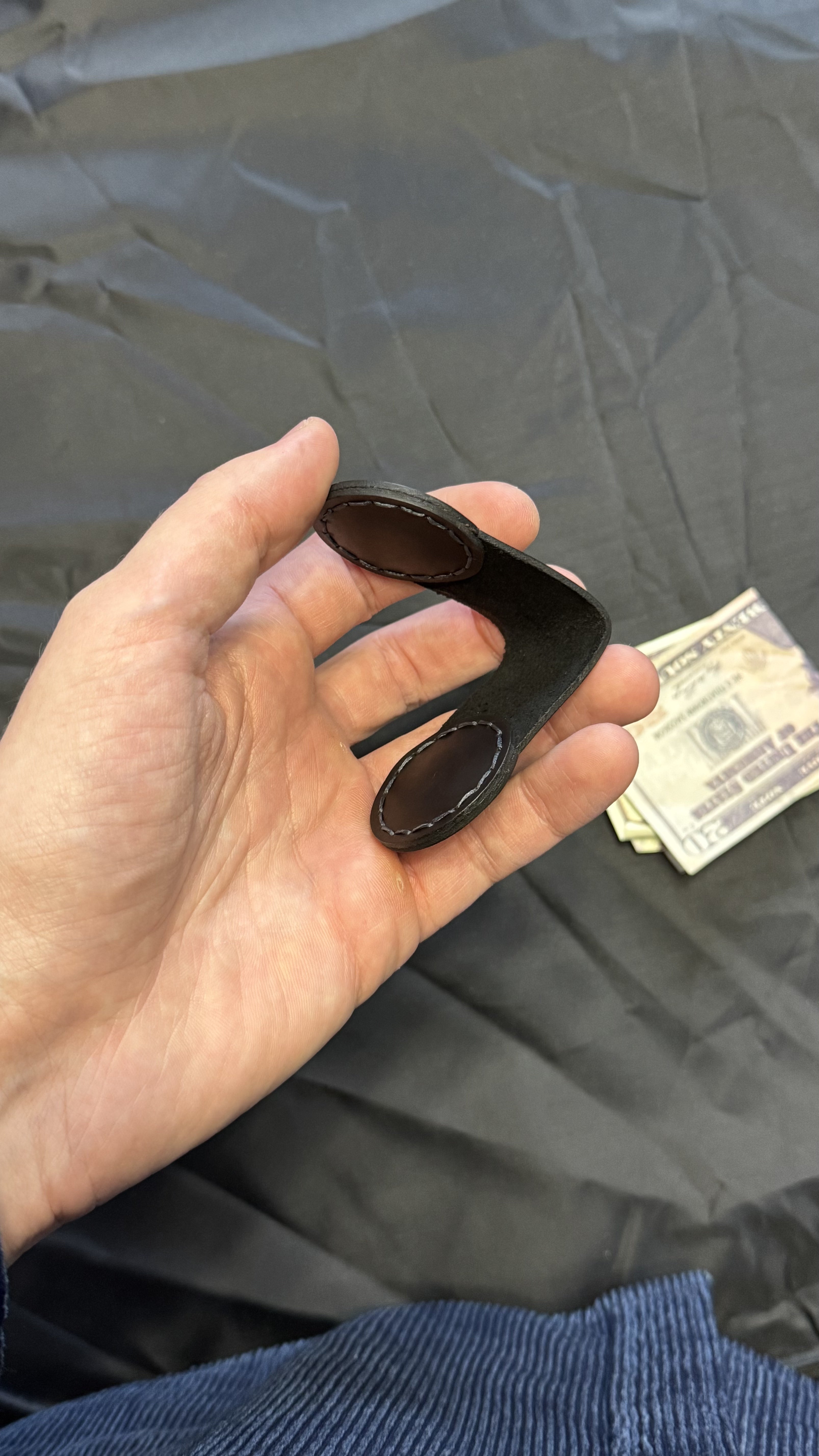 Custom Leather Magnetic Money Clip