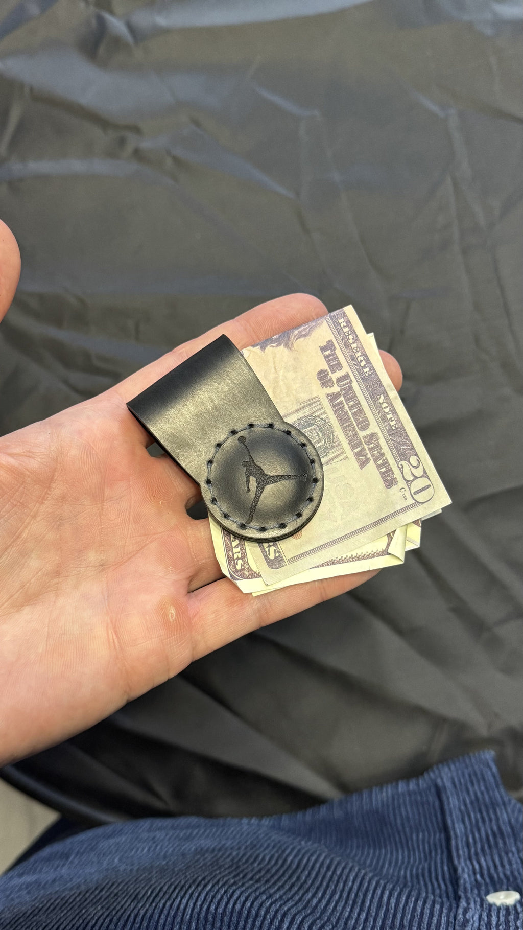 Custom Leather Magnetic Money Clip