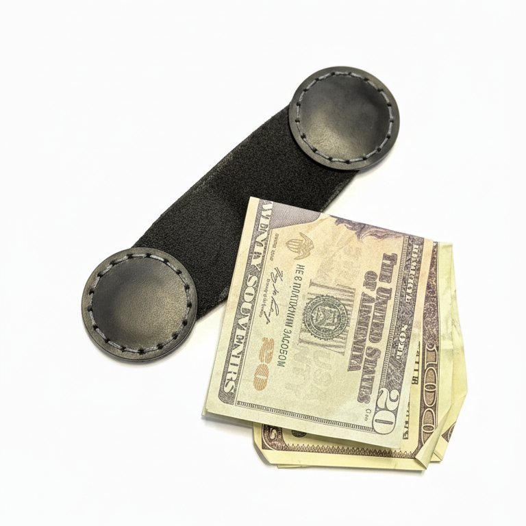 Custom Leather Magnetic Money Clip